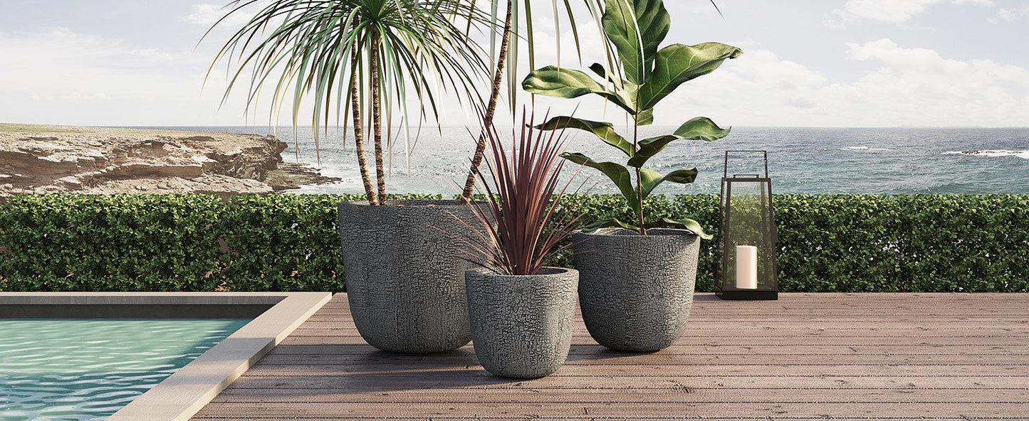 U_STYLE Lightweight MGO Planter Set of 3