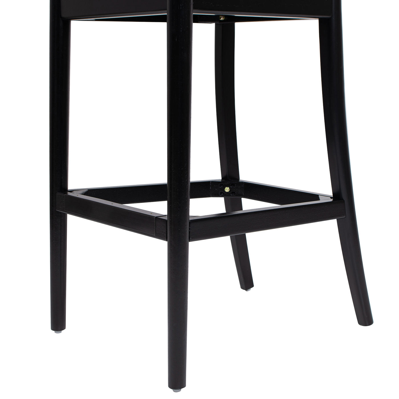 Arlin Upholstered Stool with Curved Back and Footrest - Set of 2