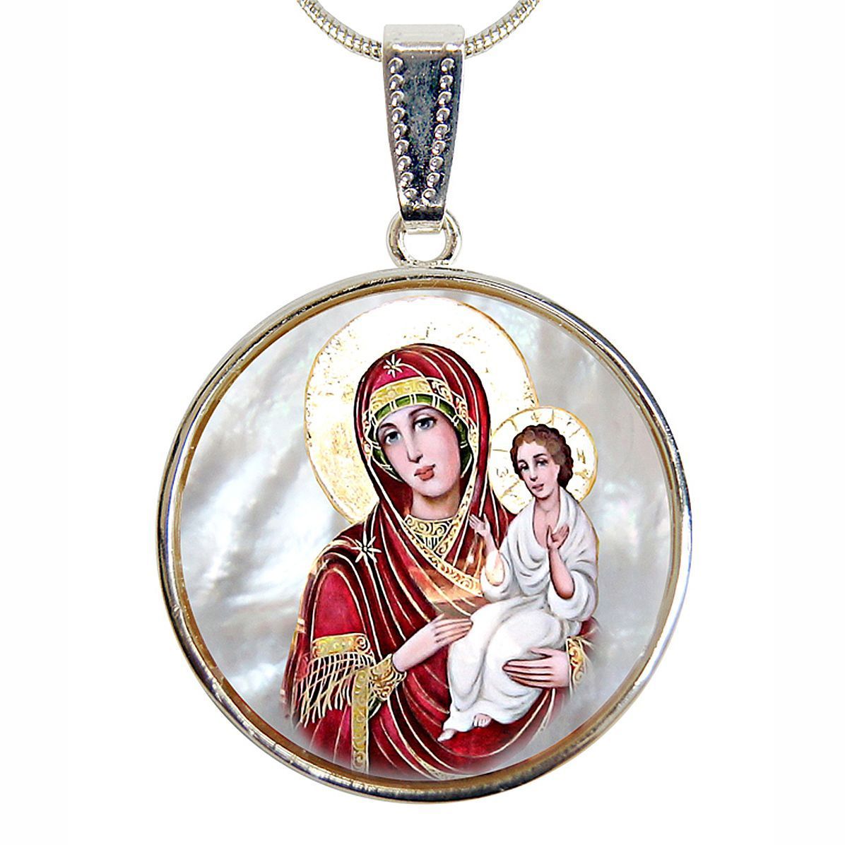Lady of Light Silver-Plated Mother of Pearl Necklace Jewelry - 43029