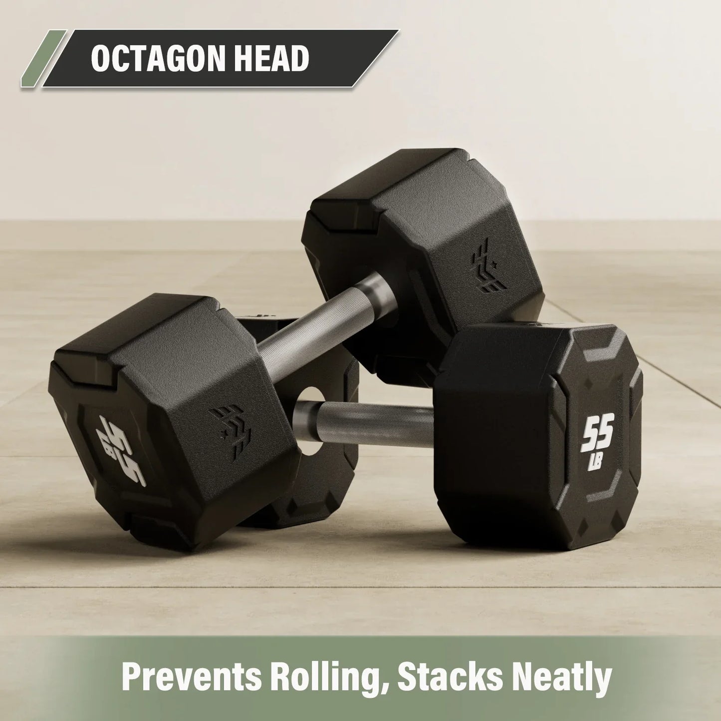 Major Fitness Urethane Octagonal-Shield Dumbbells