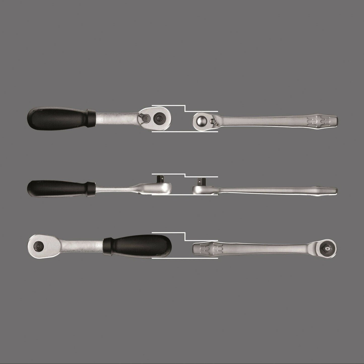 Wera 8100 SB 8 Zyklop Metal Switch Ratchet Set 3/8" Drive Metric 05004048001