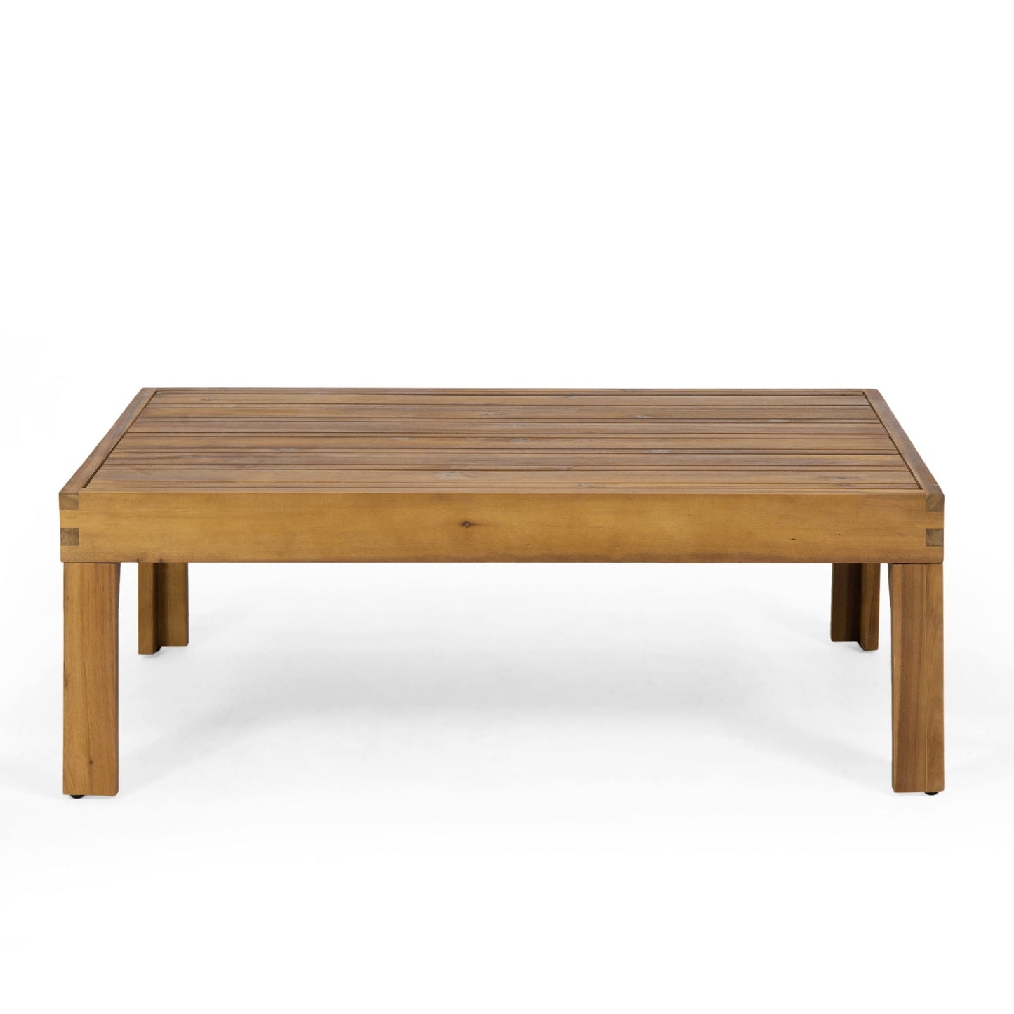 Outdoor 4 Seater Acacia Wood Chat Set With Wicker Accents And Cushions
