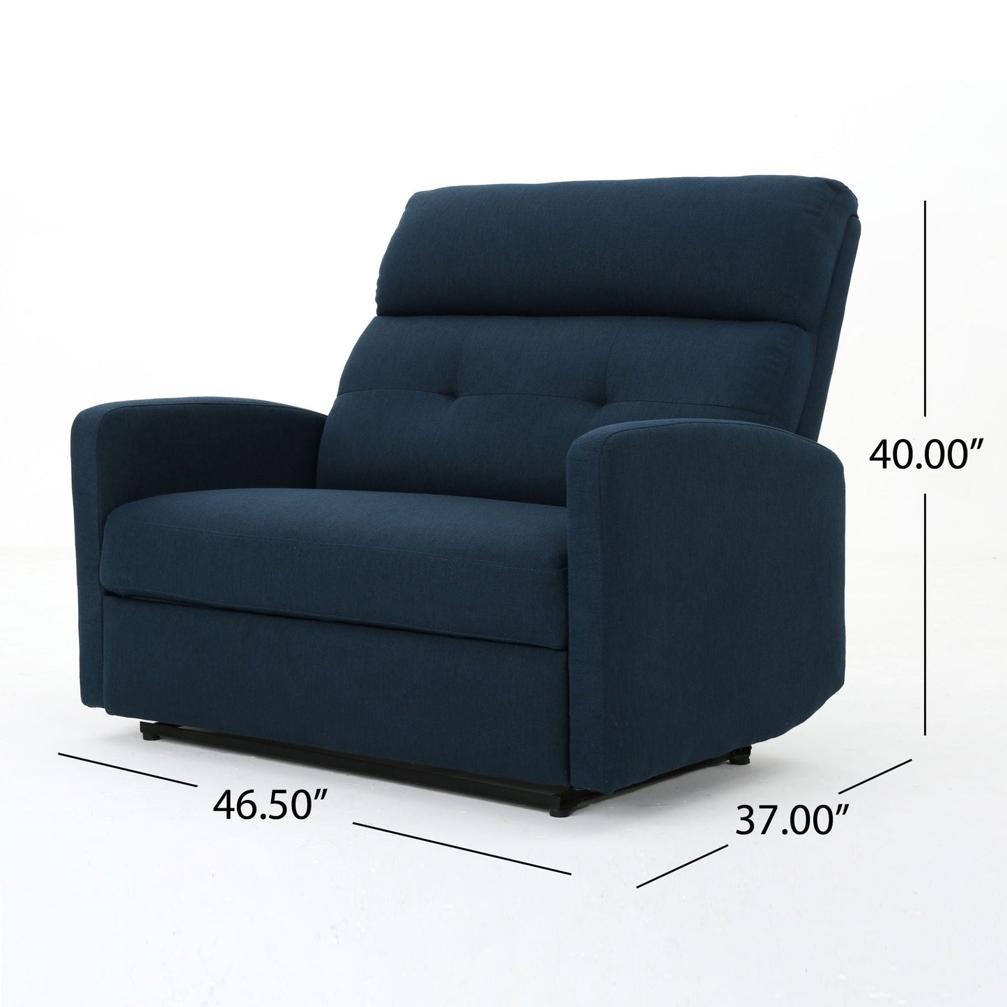 Alma Contemporary Upholstered Loveseat Recliner