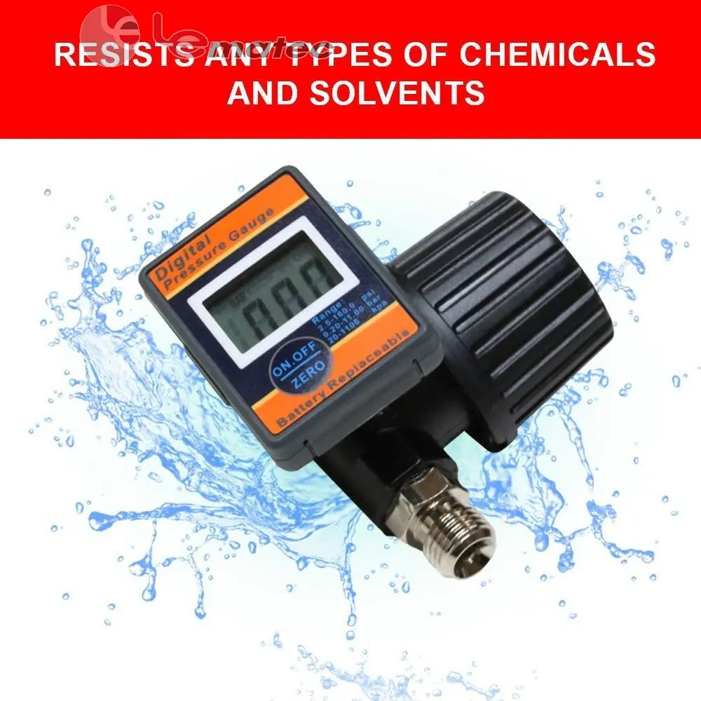 Professional Digital Air Regulator - 160 PSI Diaphragm Control with Multi-Unit Display (DAR02B)