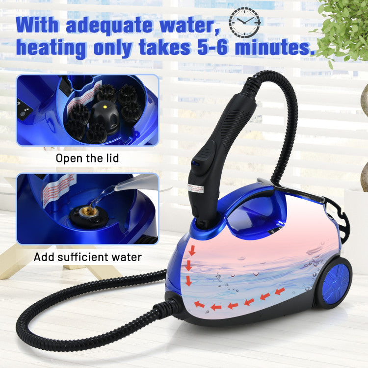 2000W Steam Mop with Detachable Handheld Unit