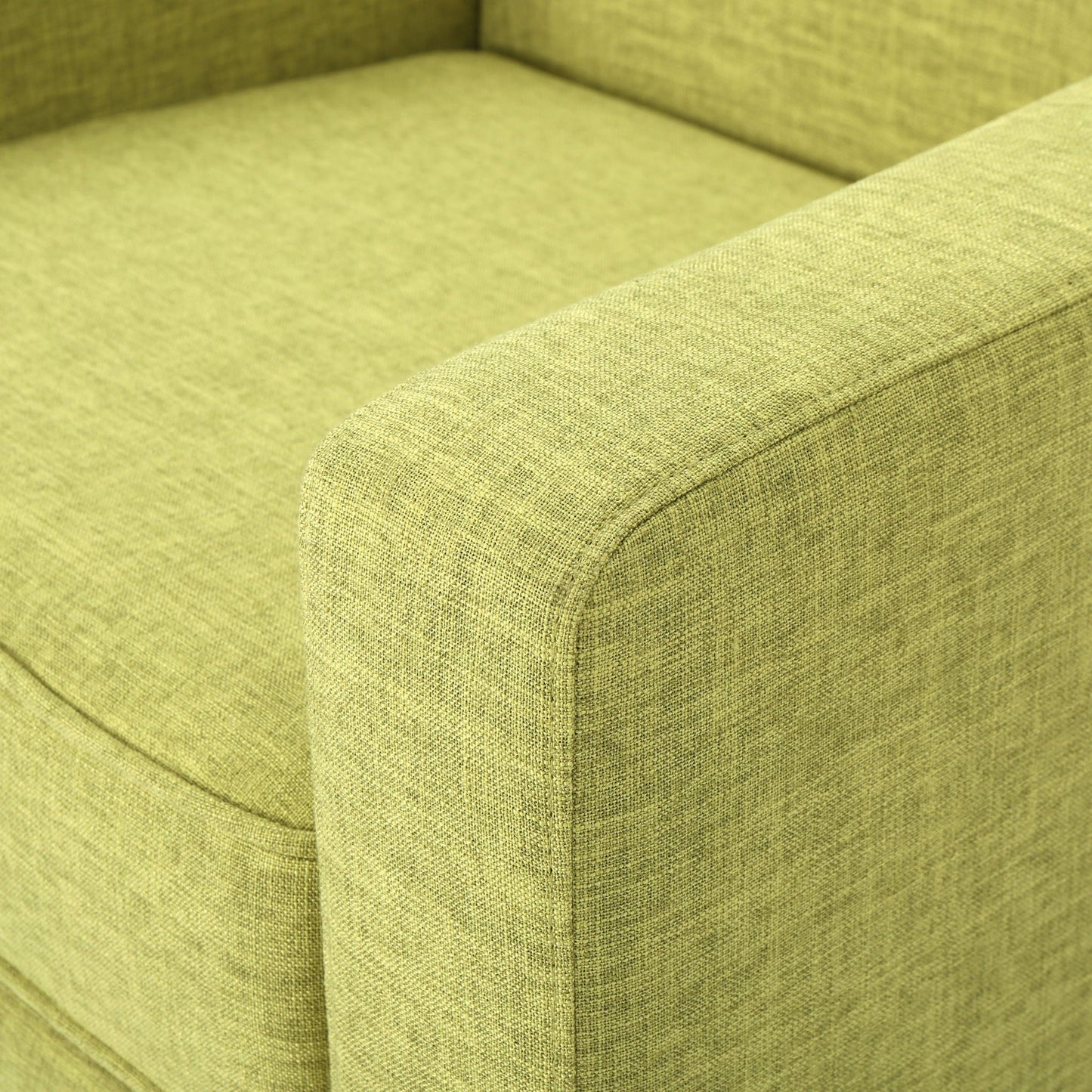 Nebulize Upholstered Fabric Club Chair With Button Tufted And Square Off Arm And Back