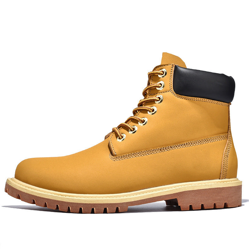 Women's Autumn And Winter High Top Work Boots Outdoor Fleece