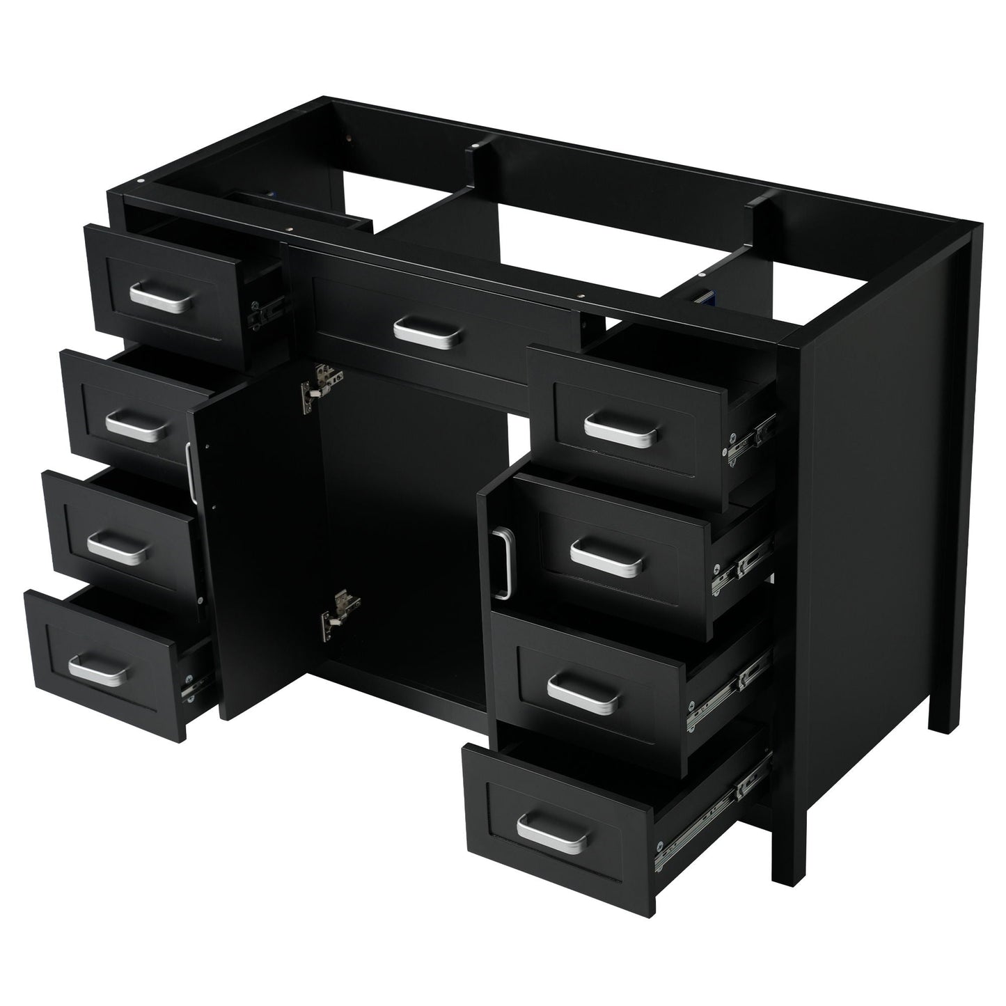 Bathroom Vanity Cabinet with 2 Soft Close Doors and 8 Drawers
