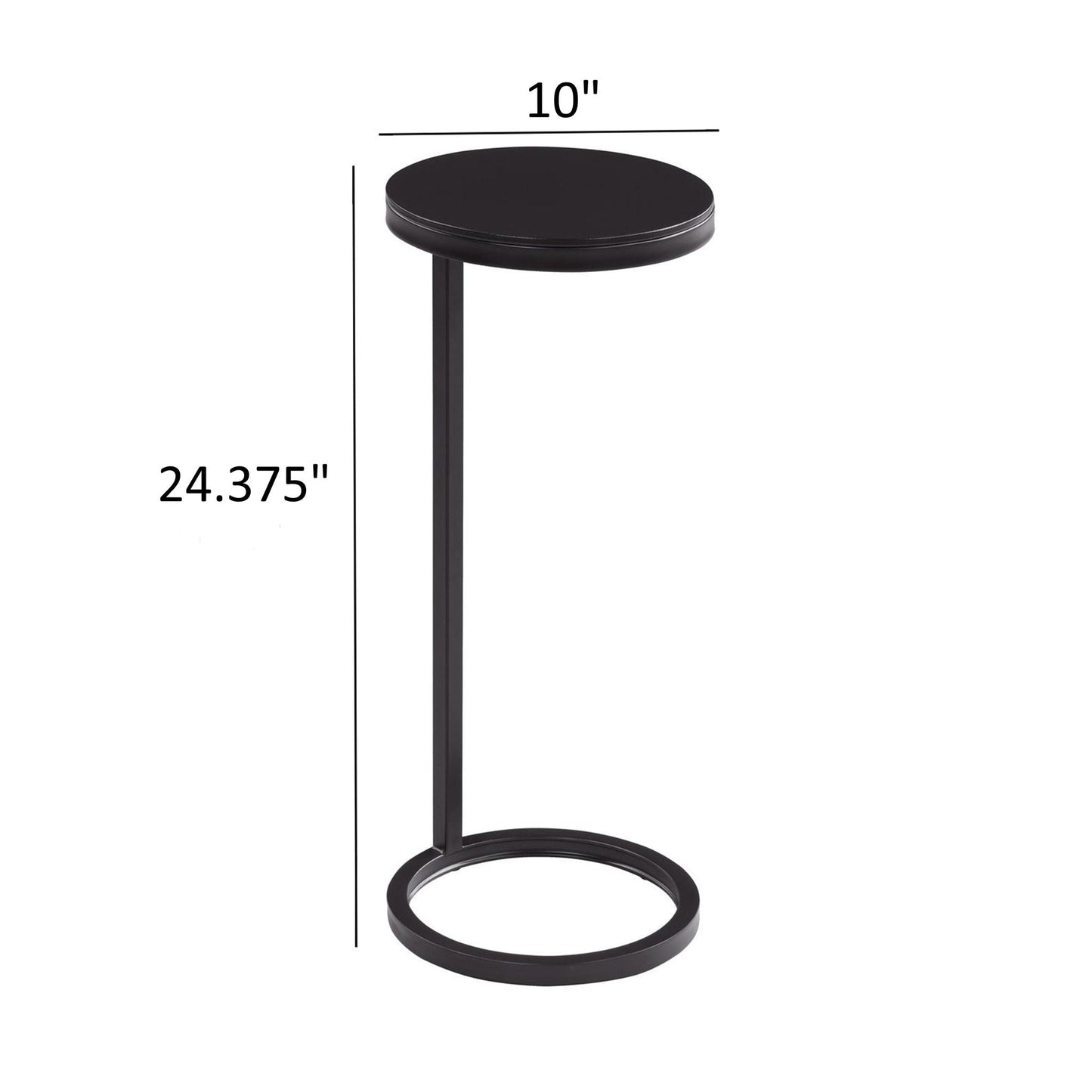 Yancey - Round Accent Table - Antique Bronze