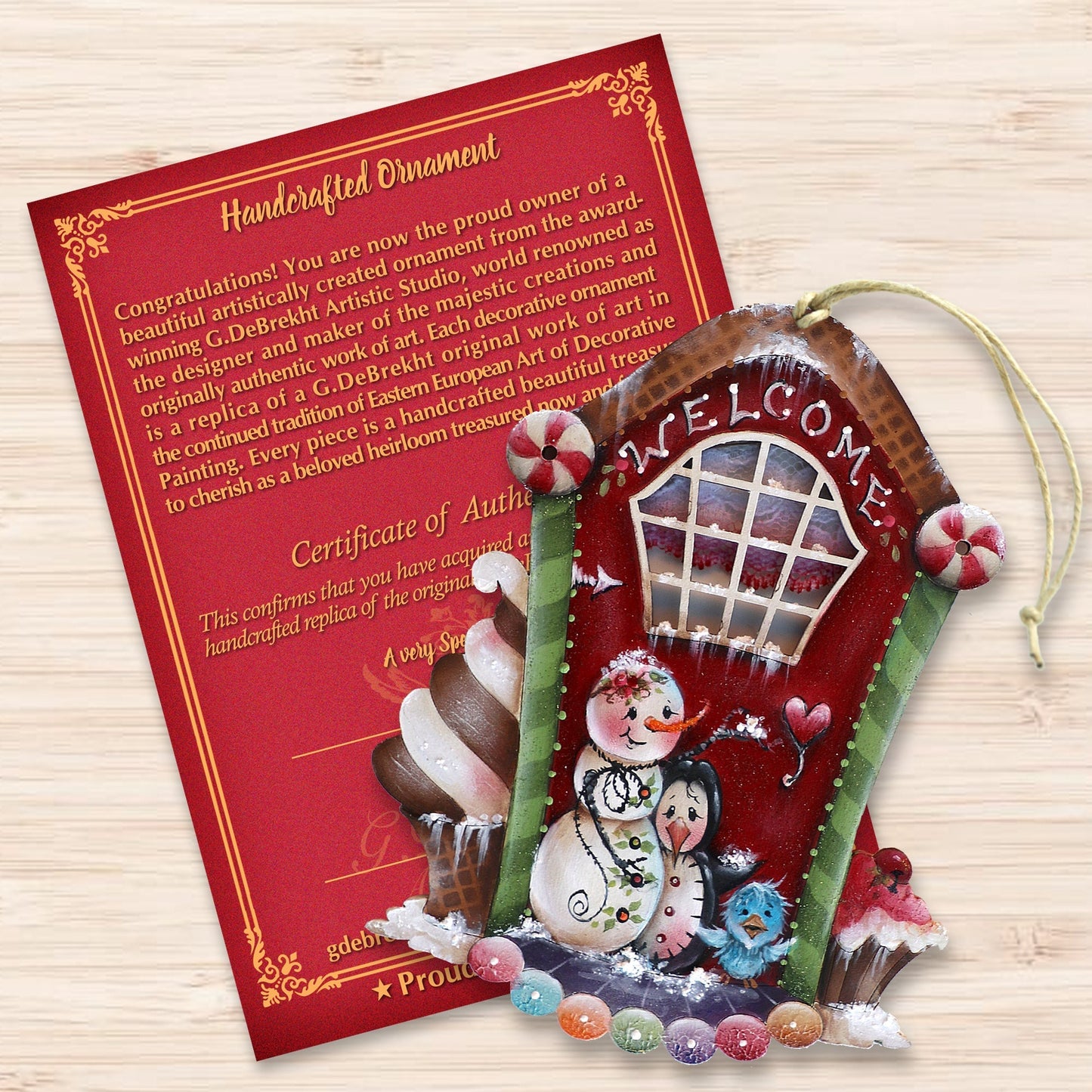 A Season of Sweet Christmas Wooden Ornaments by Jamie Mills-Price Christmas Santa Snowman Decor - 8611079-MP