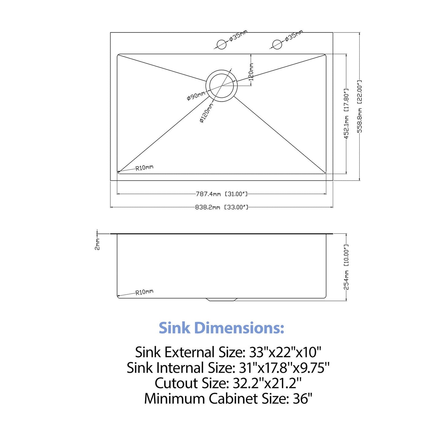 Drop In Kitchen Sink With Pull Down Faucet And Soap Dispenser