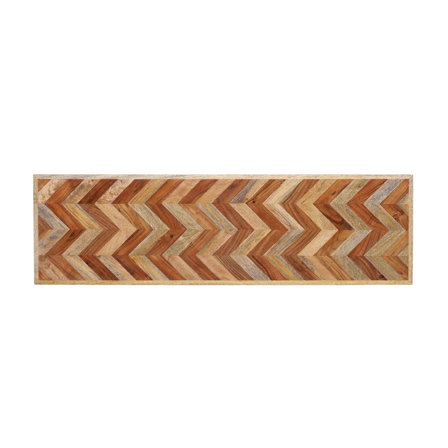 Artisan Handcrafted Mango Wood Bench Rustic Boho Style - Natural