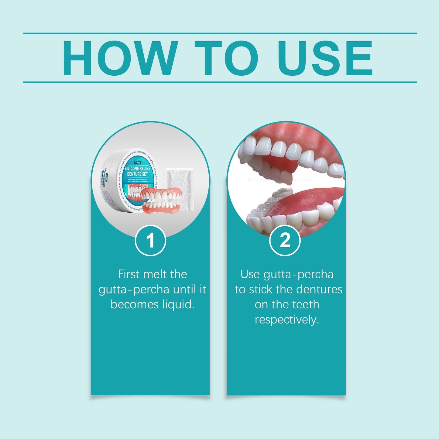 Cosmetic Denture Set To Enhance Smile Appearance Comfortable Material Denture Dental Cosmetic Set