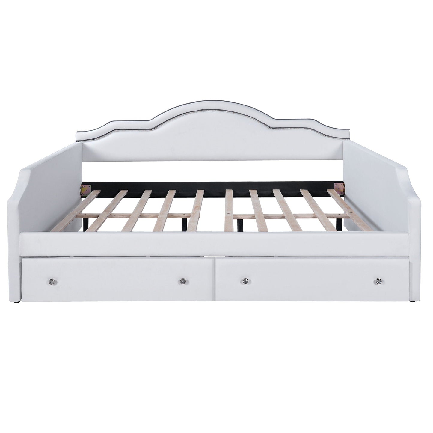 Upholstered Daybed With LED Lights And 2 Drawersme