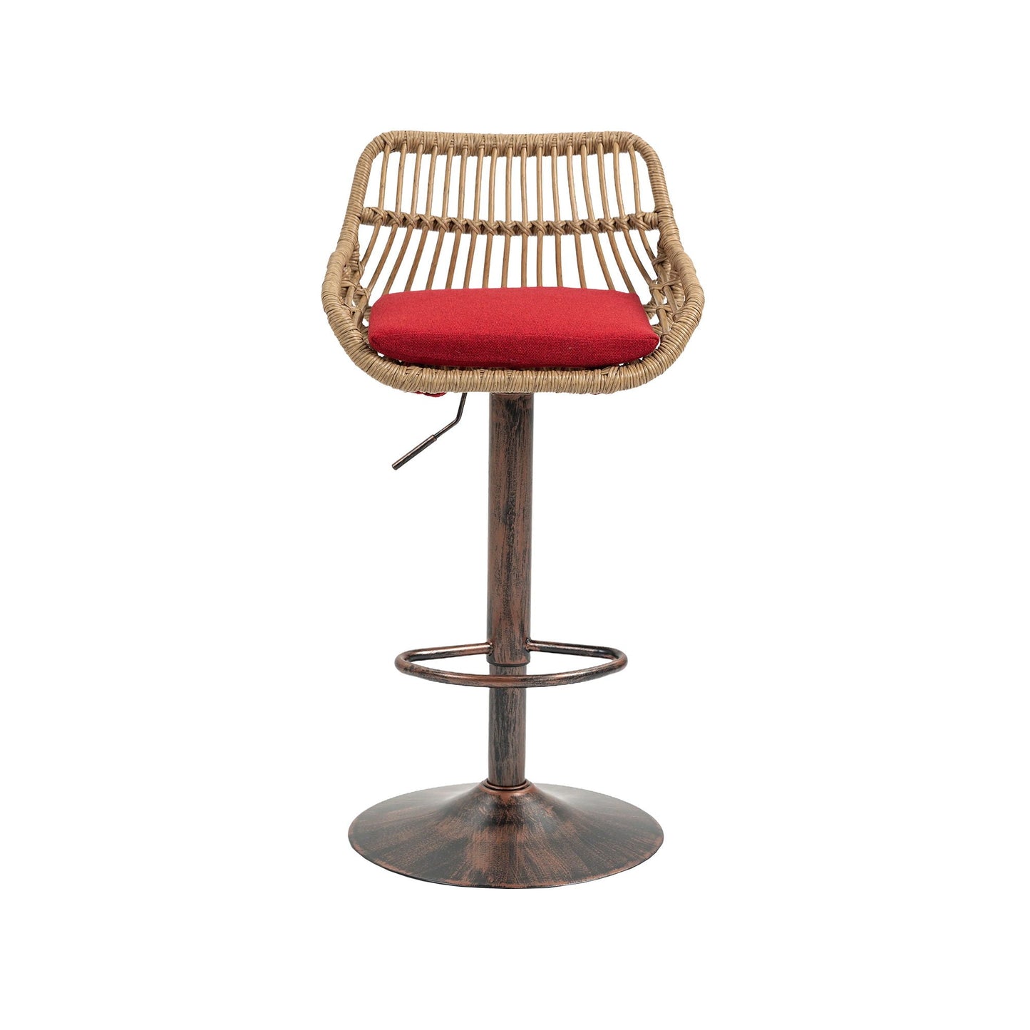 Modern Swivel Bar Stools Adjustable Counter Chairs With Footrest (Set of 2)