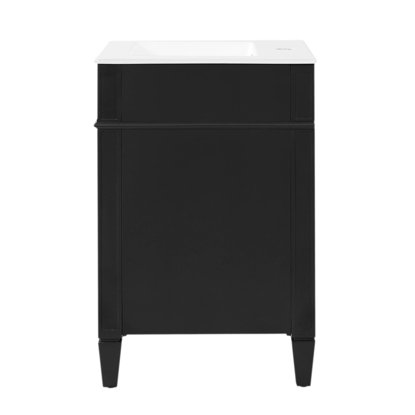 French Style Bathroom Vanity With Sink, Soft-Closing Door, Adjustable Shelf, Rectangular Design
