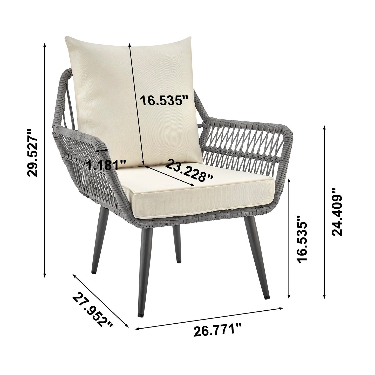 Portofino - 4 Piece Outdoor Conversation Set