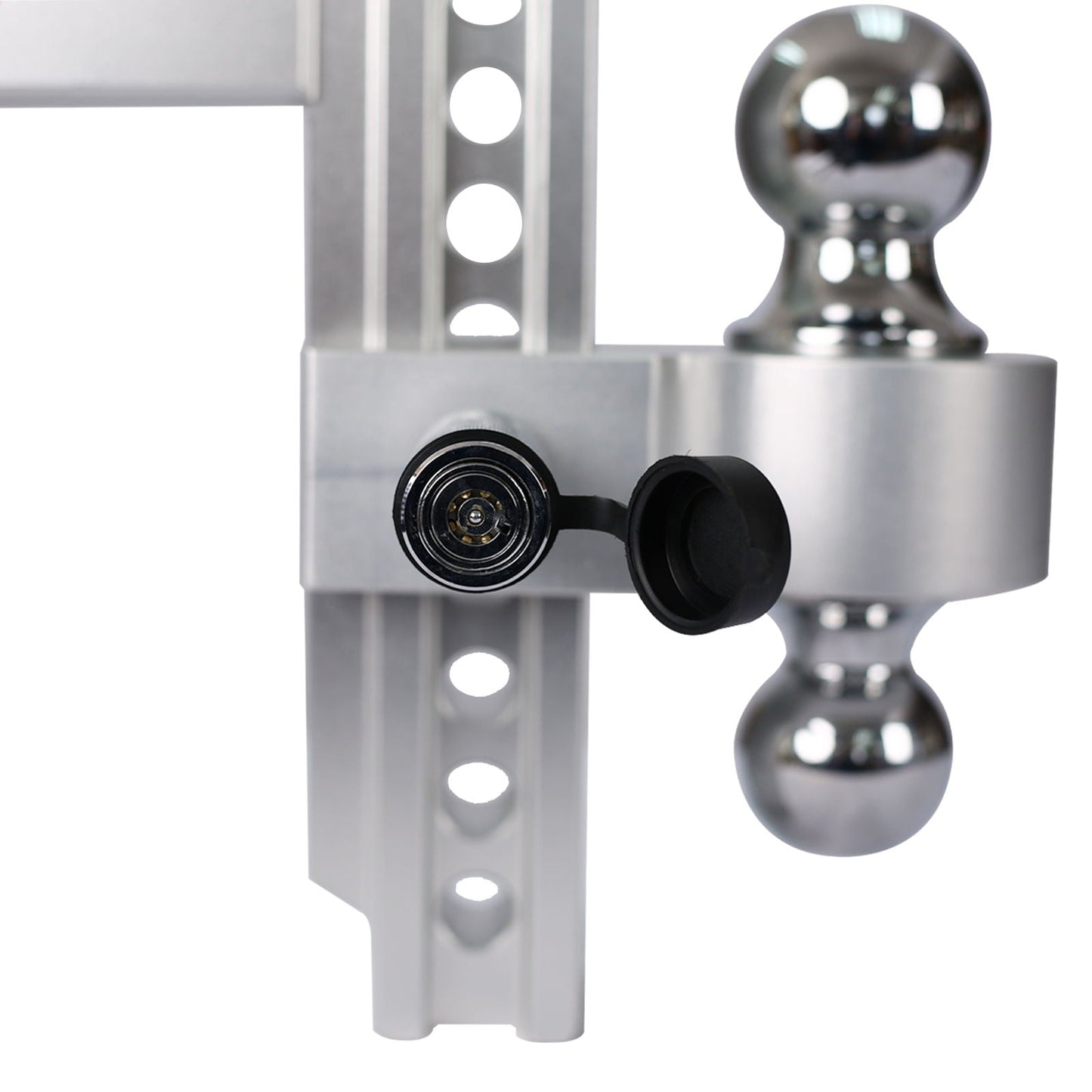 Alu - Adjustable Trailer Drop Hitch 2" Receiver 8" Adjustable - Silver