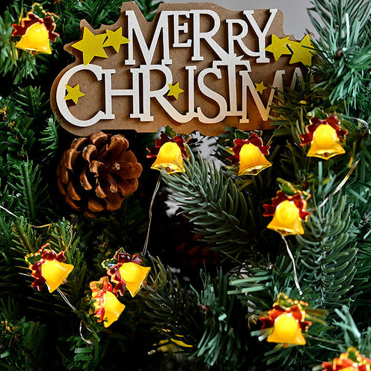 Christmas decoration, bell lights, string lights, Christmas tree lights, atmosphere, colorful light strips, store scene decoration, hanging ornaments, pendants