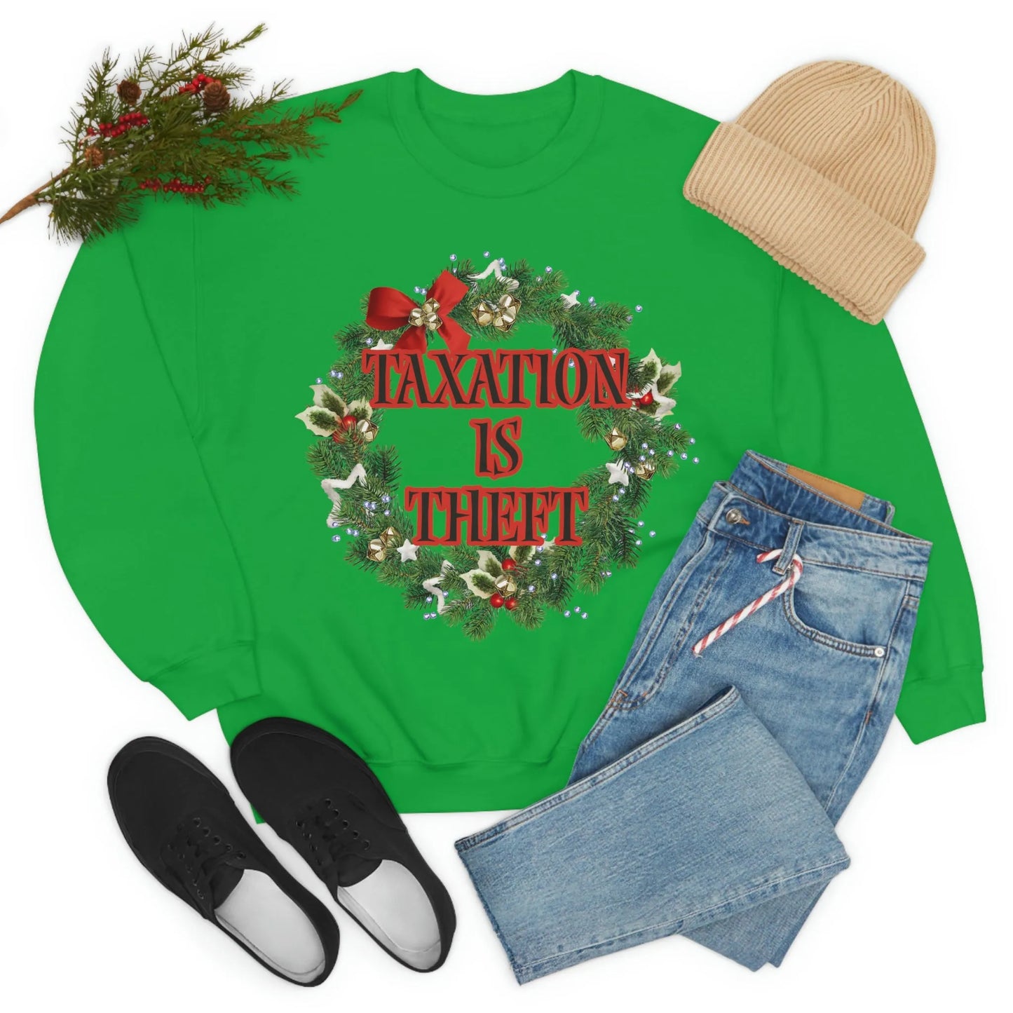 Taxation is Theft Unisex Crewneck Sweatshirt - 4LibertyShop.com