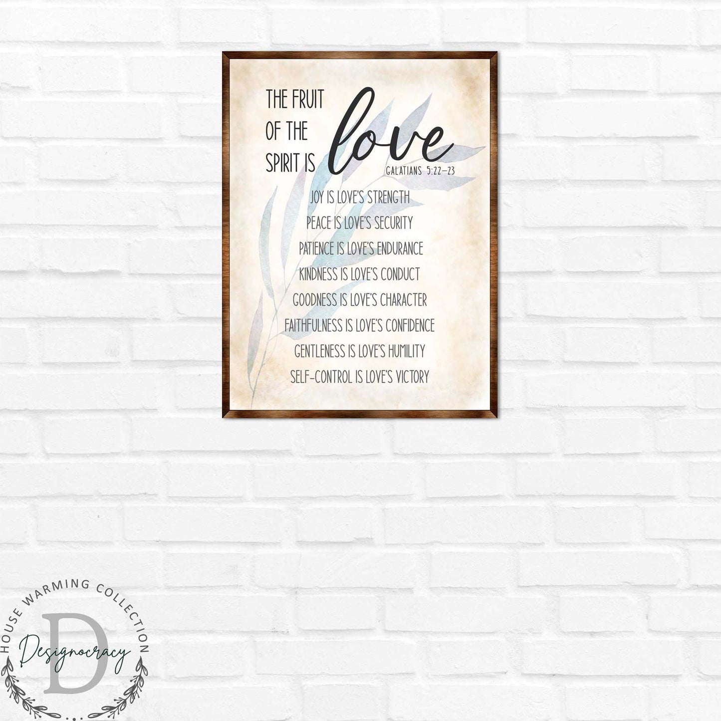 Fruit of the Spirit Sign - Wooden Christian sign - Verse sign - Galatians 5 22 - House warming gift - Bible sign - Scripture sign - 310347