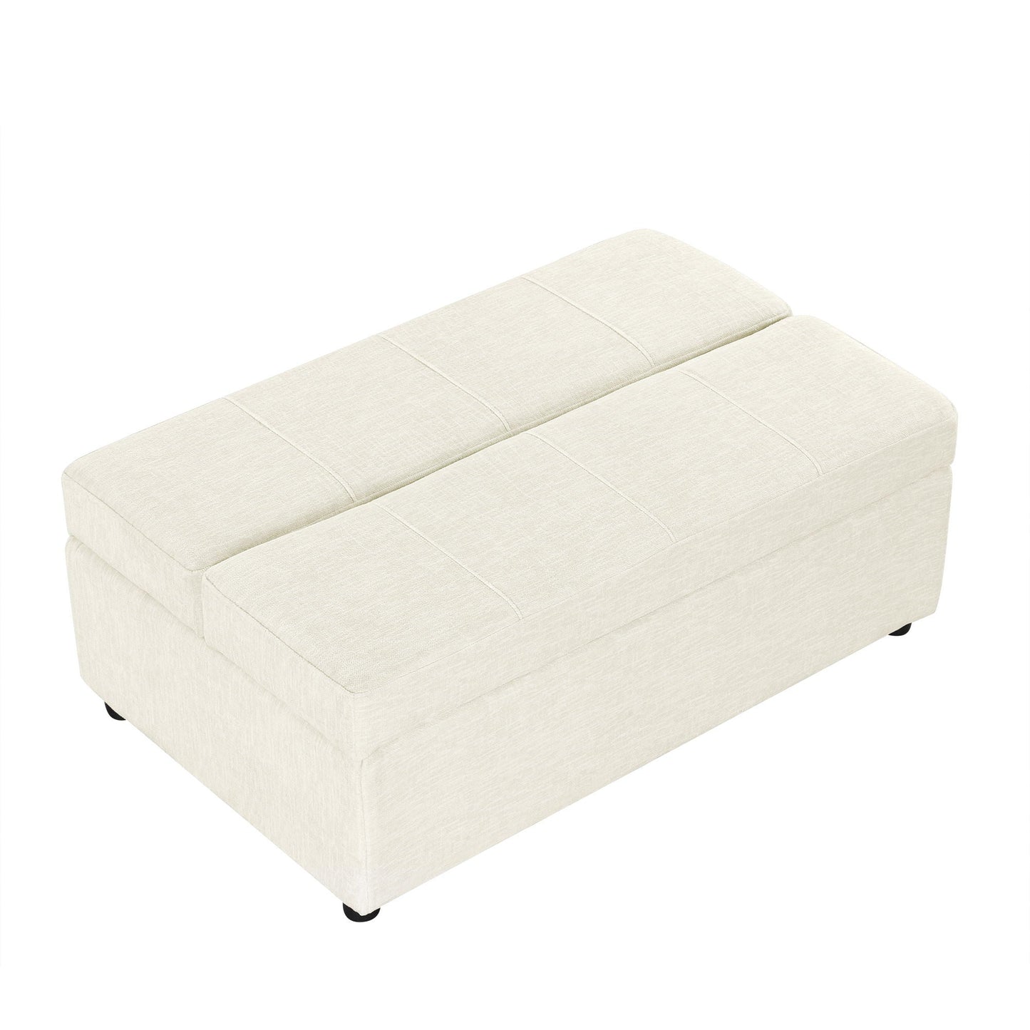 Twin Size Folding Ottoman Sleeper Bed With Mattress Convertible Guest Bed