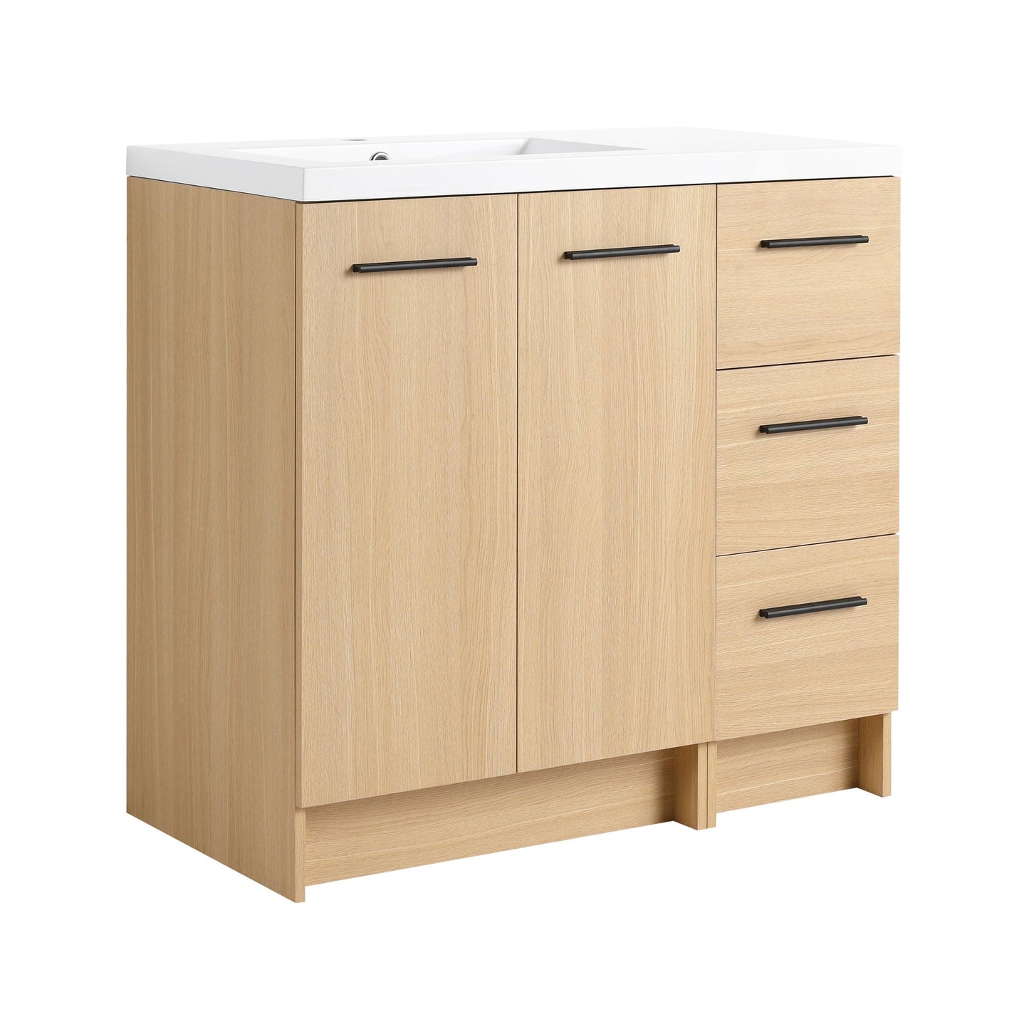 Wall Mounted Floating Bathroom Vanity With Sink, Door & Drawers Modular Cabinet
