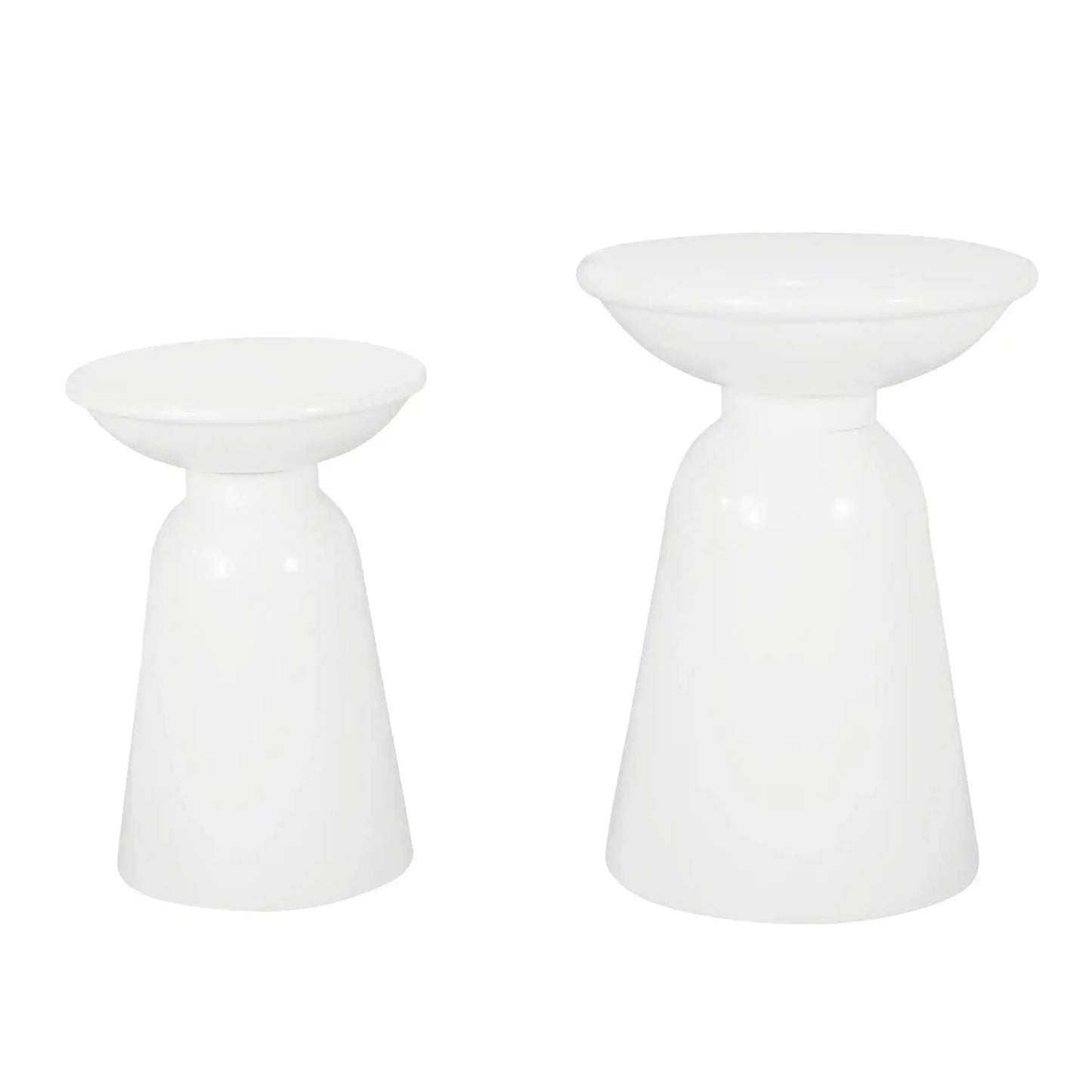 Serenita Outdoor Side Tables With Flared Design (Set of 2)
