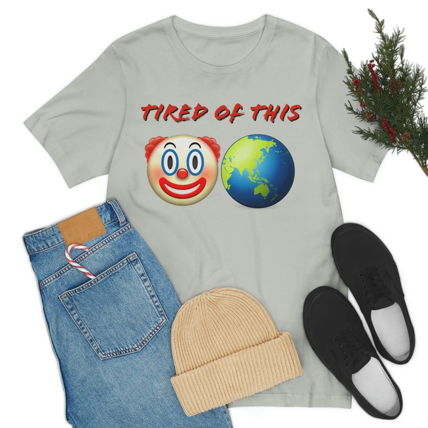 Tired Of This Clown World Emoji T-Shirt
