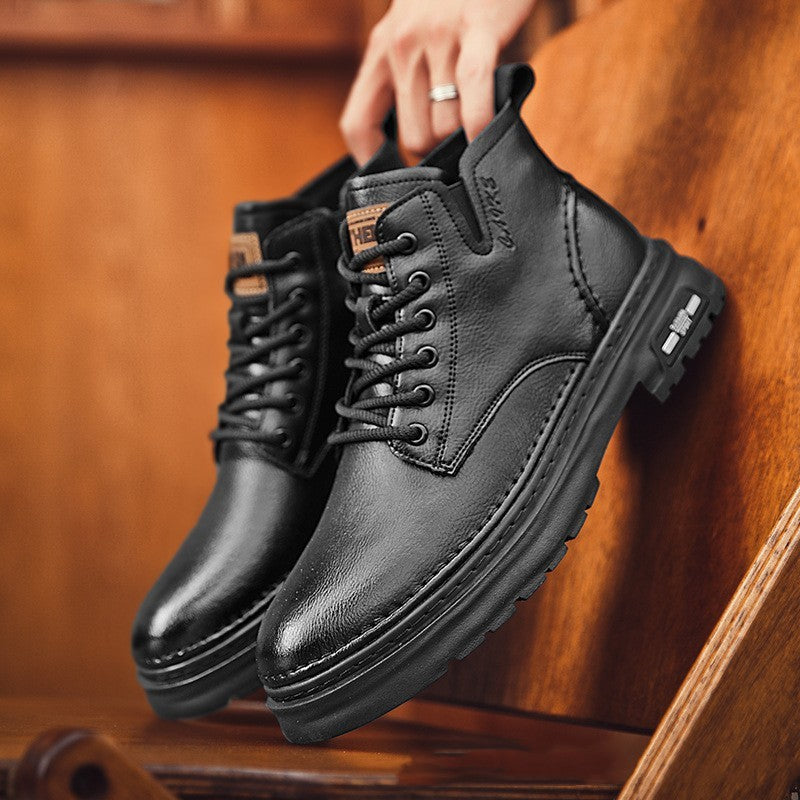 Martin Boots Thick-soled Mid-top Retro Easy Matching Casual