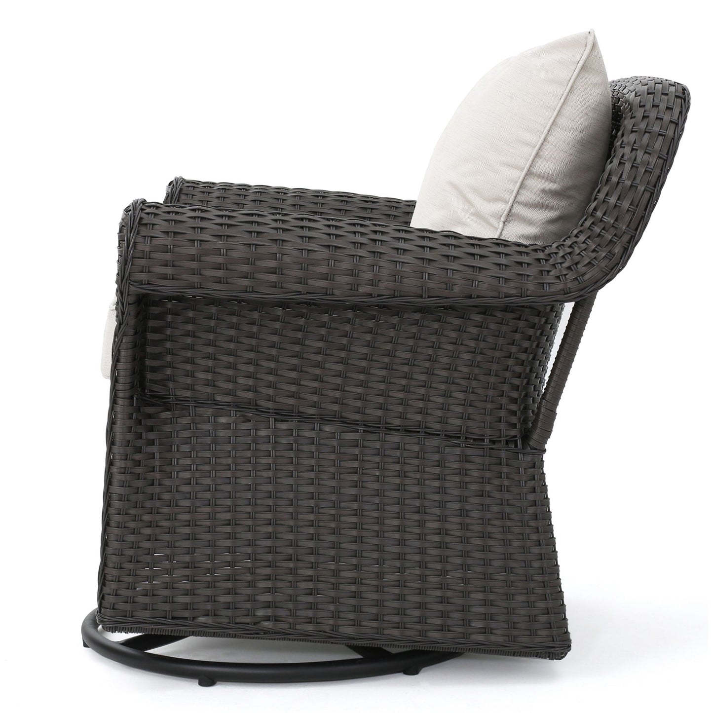 Amaya Outdoor Swivel Rocker Chair with Water Resistant Cushions
