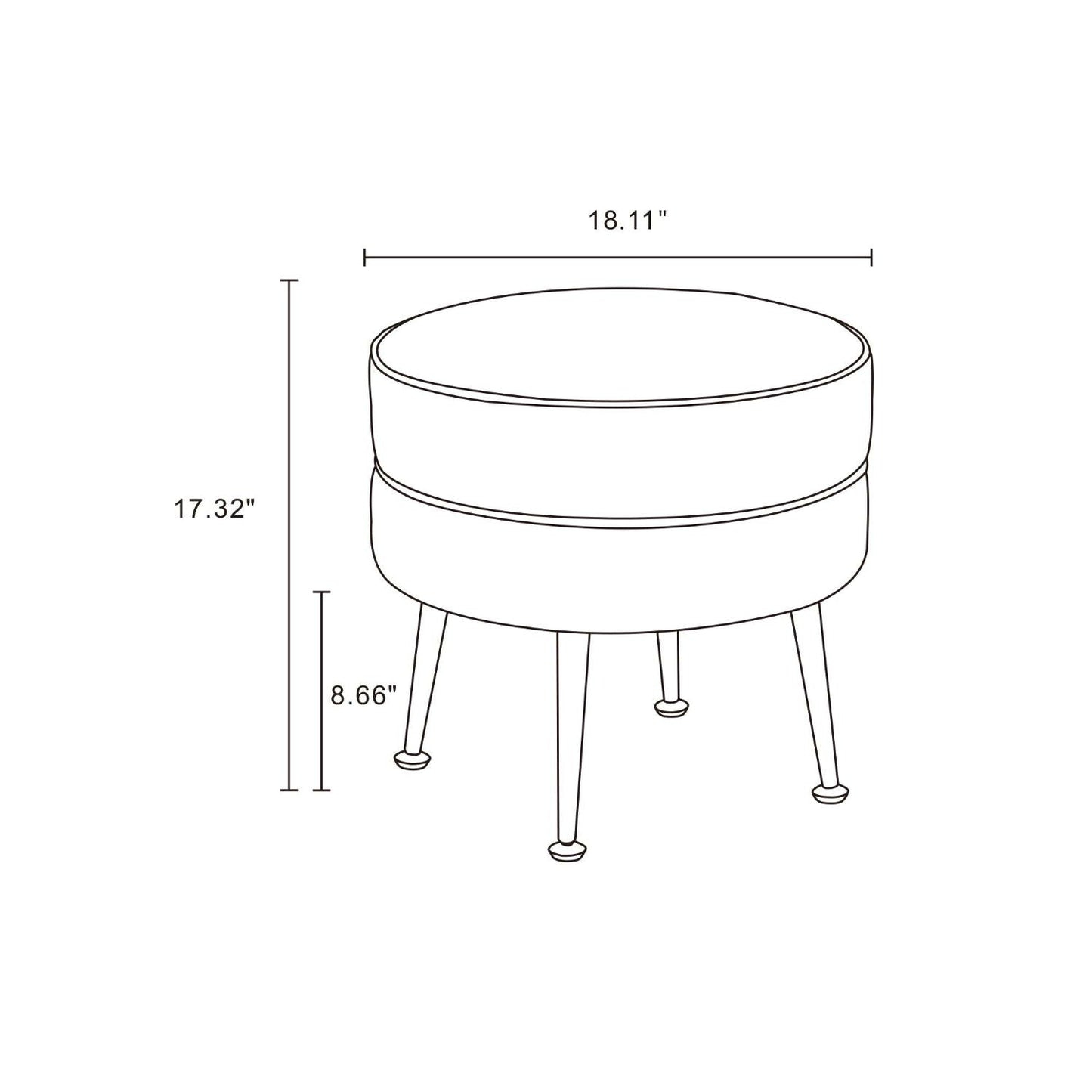 Bailey - Upholstered Accent Ottoman