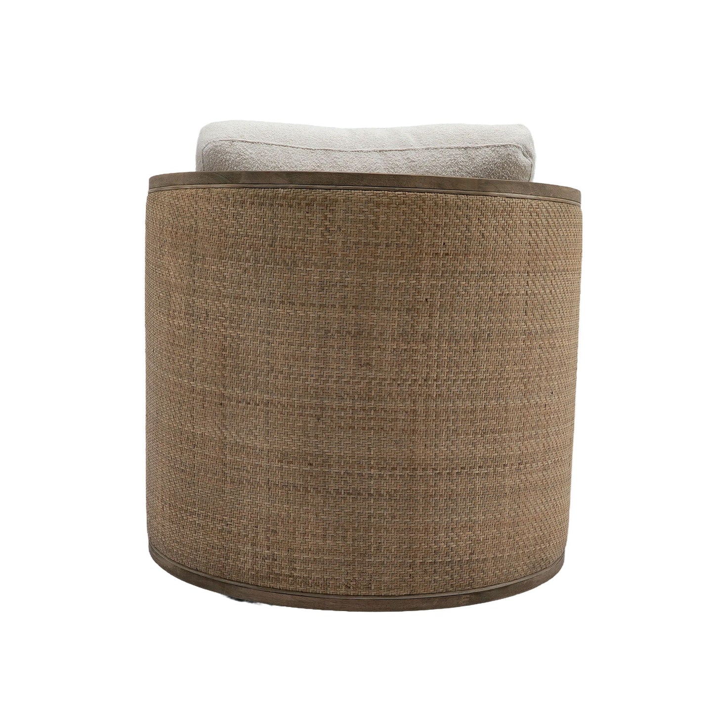 Barrel, Comfy Round Accent Sofa Chair With 360 Degree Swivel, Leisure Arm