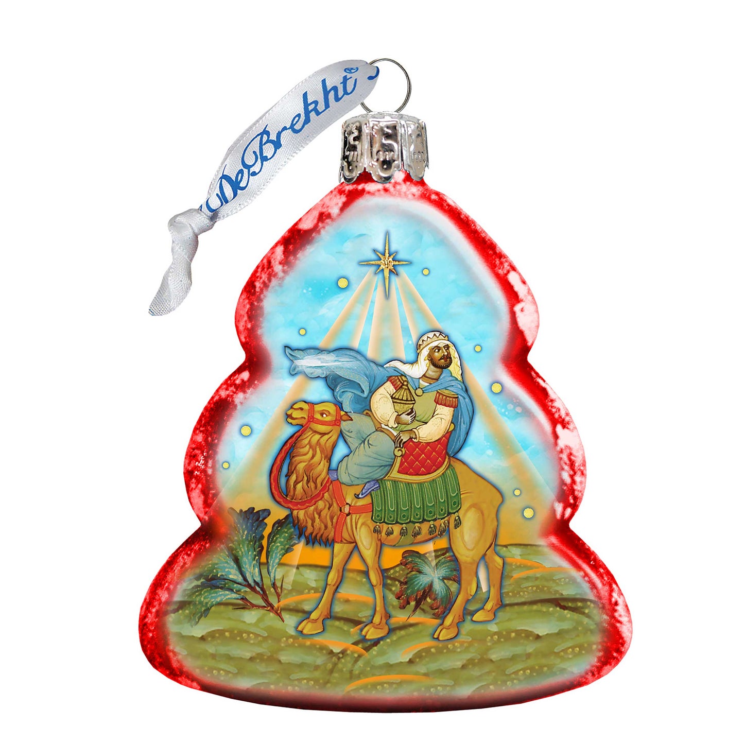 Balthazar Three Kings Mercury Glass Ornament by G. DeBrekht - Nativity Holiday Decor - 772016