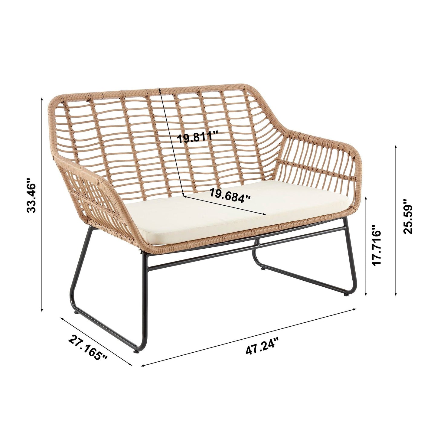 Antibes - 4 Piece Outdoor Conversation Set