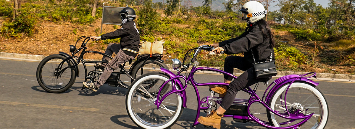 Tracer Beyond Pro 800W 26" Classic Stretch Chopper EBike