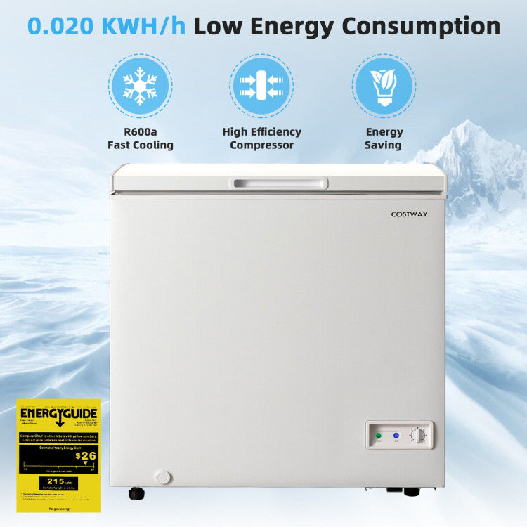 3.5/5 Cu.ft Compact Chest Freezer with Basket