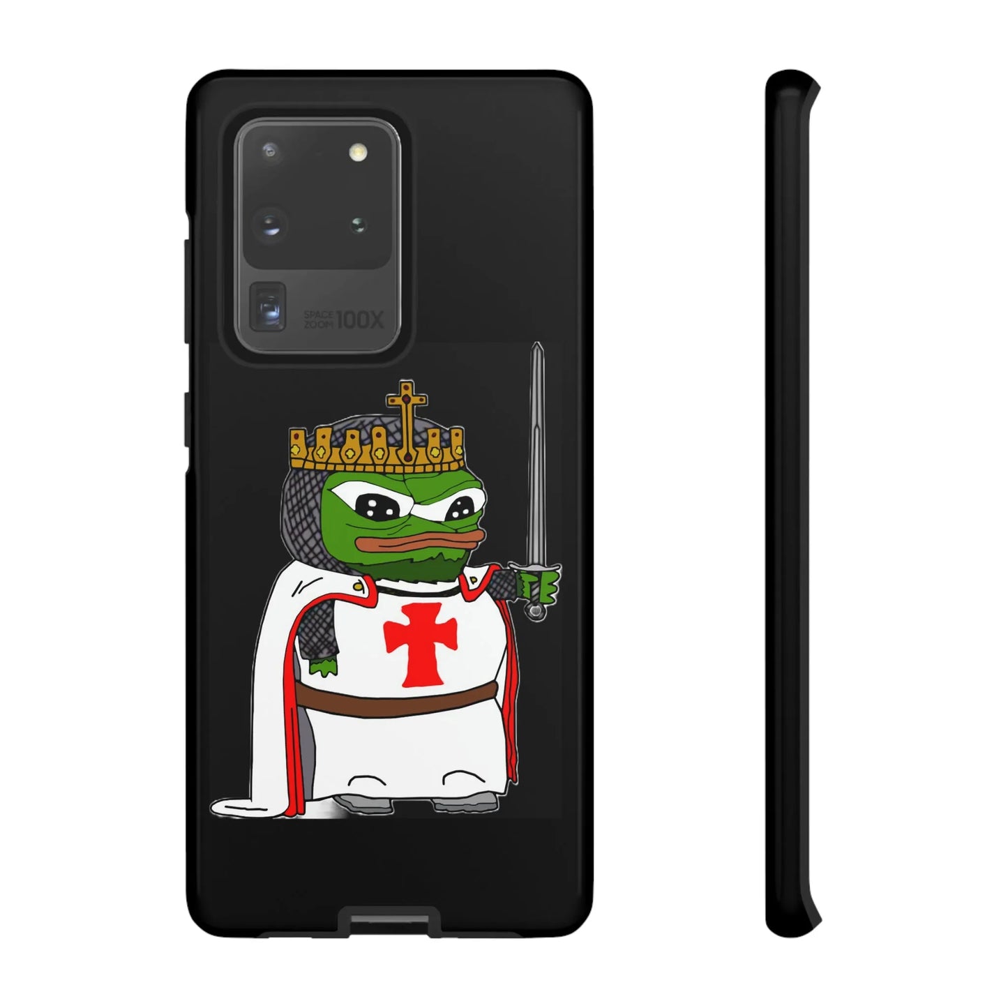 Crusader Pepe Cell Phone Case - Deus Vult Knight Phone Cover - 4LibertyShop.com