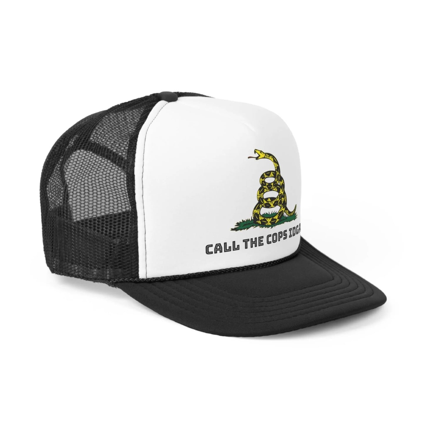 Call Cops IDGAF Gadsen Trucker Caps - 4LibertyShop.com