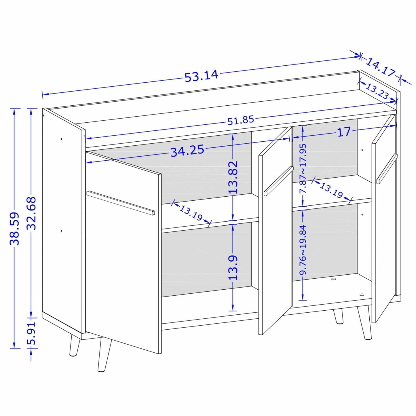 Bradley - Sideboard - White