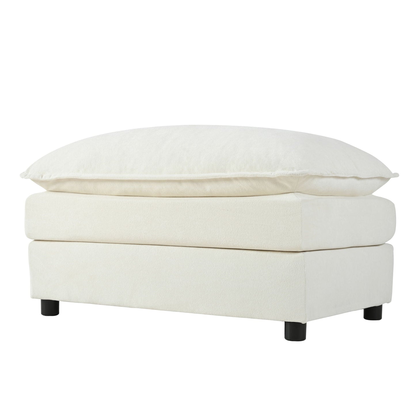 Modern Comfy Deep Seat Modular Sectional Sofa Cloud Couch With Ottoman