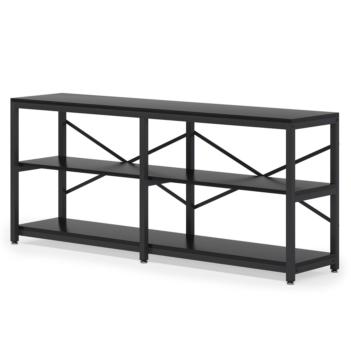 Console Table With X Back Design, Extra Long Storage