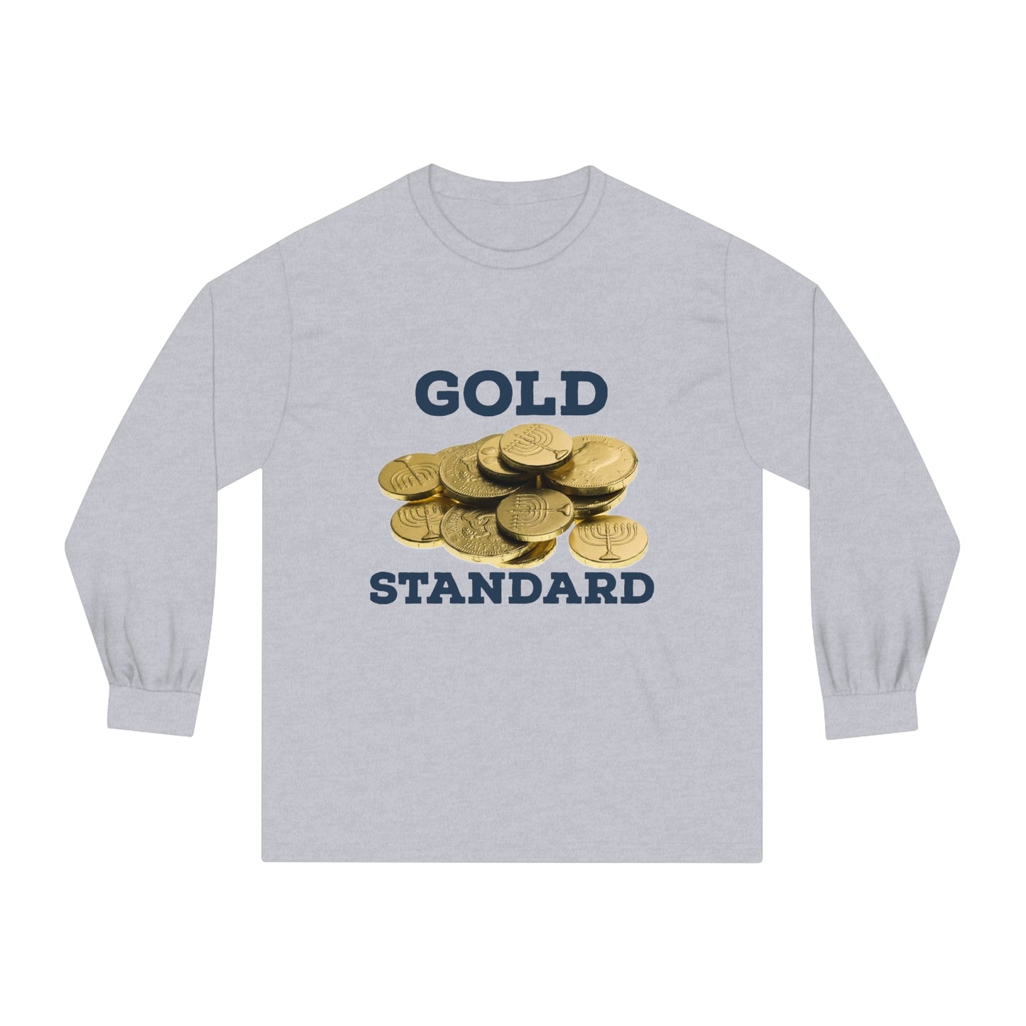 Gold Standard Hanukkah Gelt Long Sleeve Tee - 4LibertyShop.com