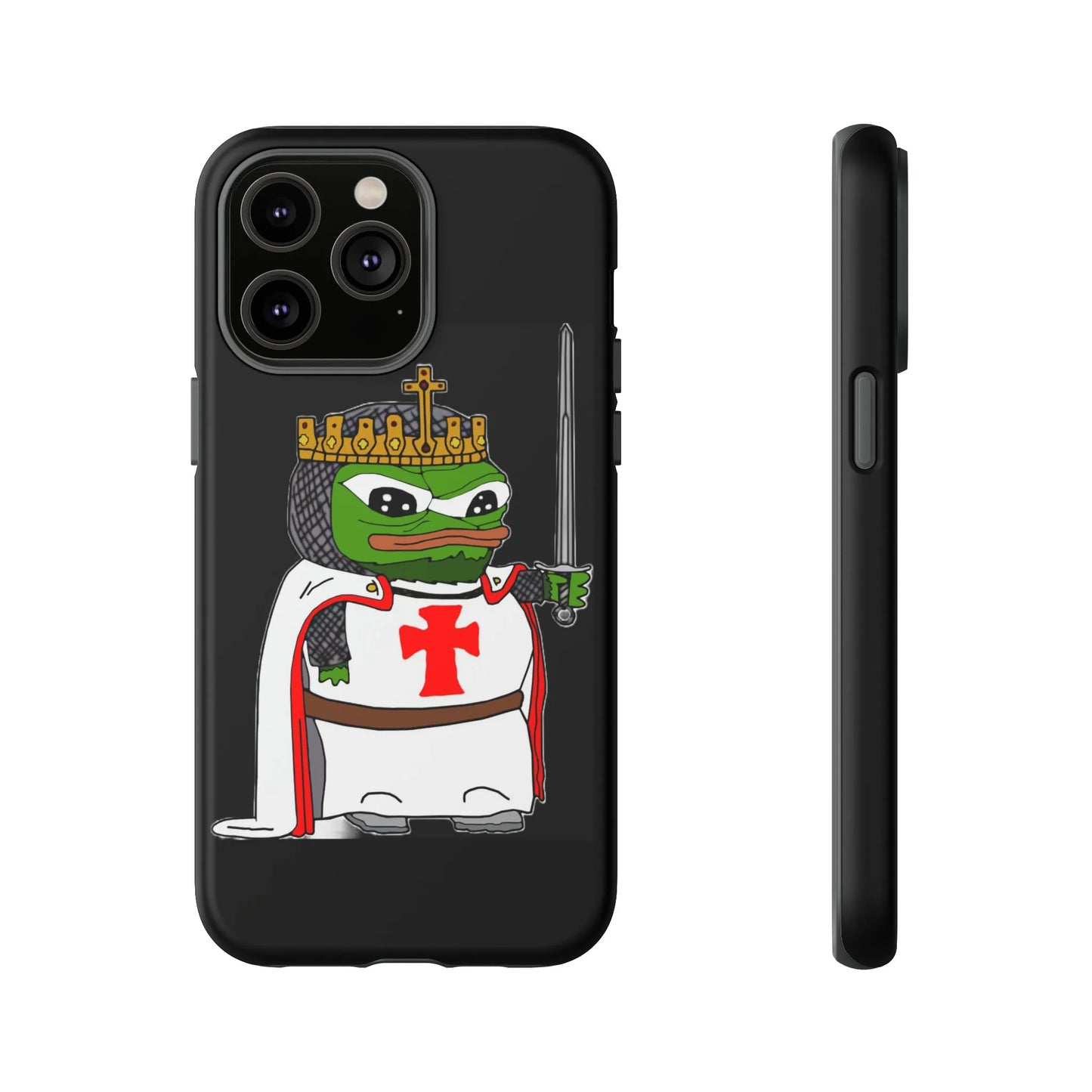 Crusader Pepe Cell Phone Case - Deus Vult Knight Phone Cover - 4LibertyShop.com