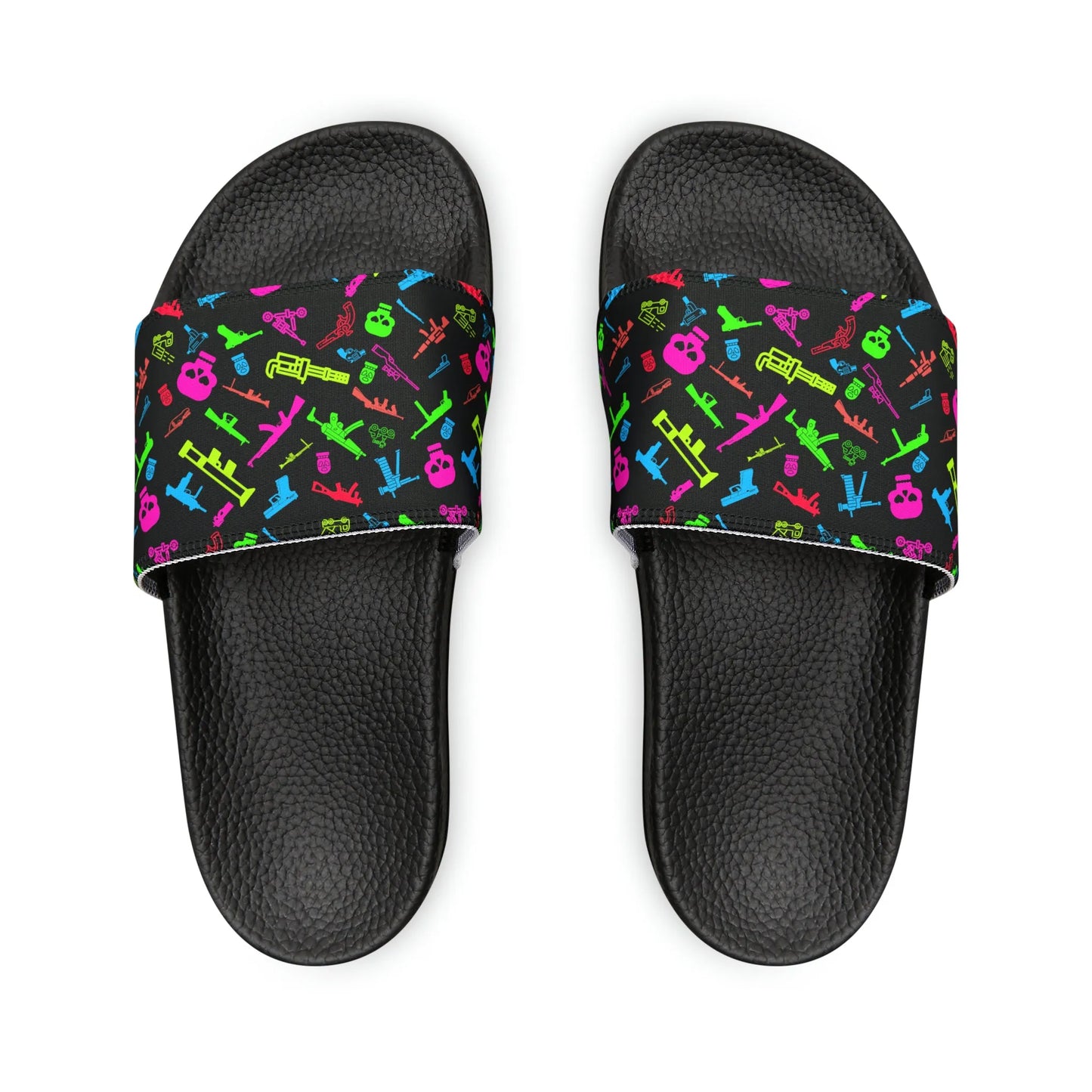 Retro Neon Firearms Sandals