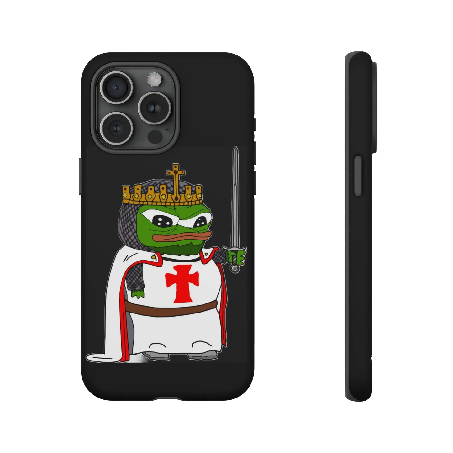 Crusader Pepe Cell Phone Case - Deus Vult Knight Phone Cover - 4LibertyShop.com