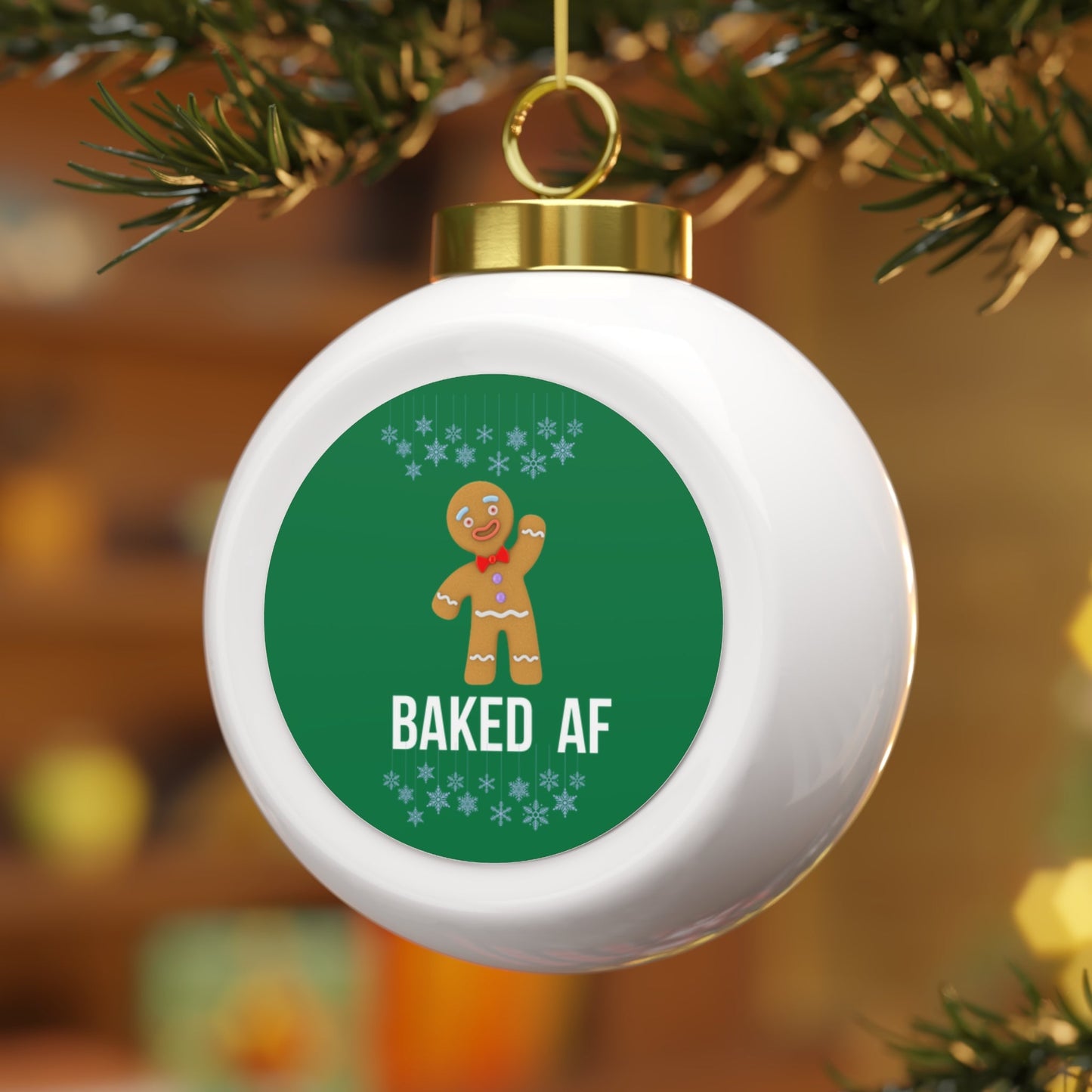 Baked AF Christmas Ornament - 4LibertyShop.com
