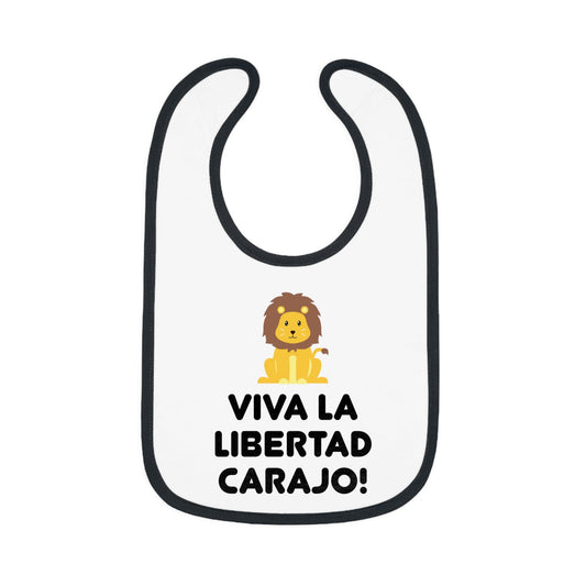 Viva La Libertad Carajo Lion Baby Bib - 4LibertyShop.com
