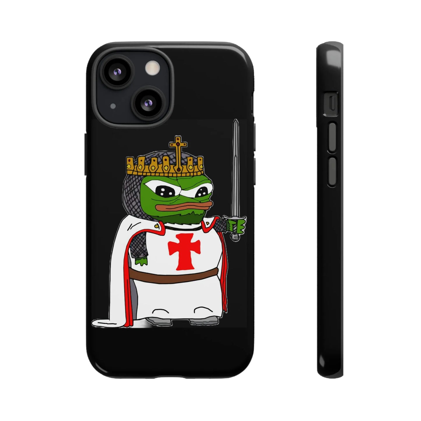 Crusader Pepe Cell Phone Case - Deus Vult Knight Phone Cover - 4LibertyShop.com