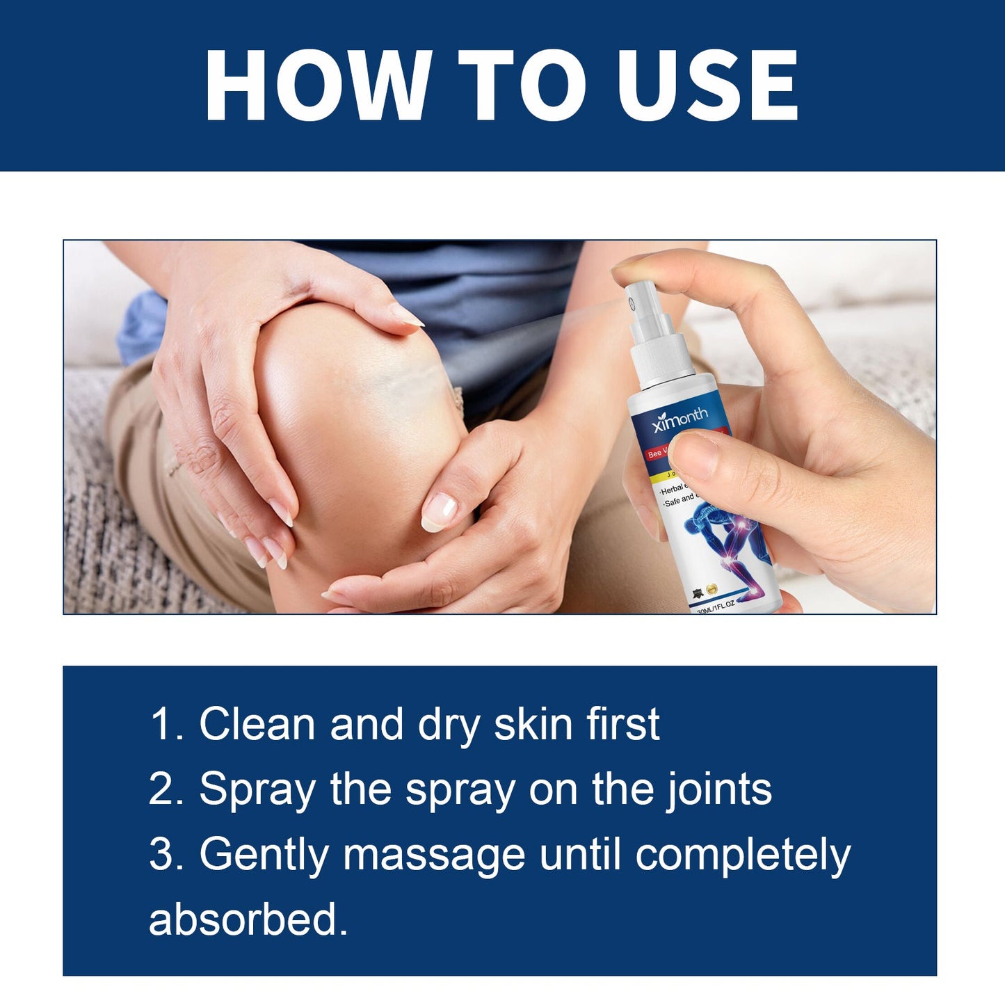 Bee Venom Joint Care Spray Relieves Shoulder, Neck, Lumbar Spine, Knee Pain Joint Body Care